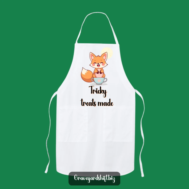 Funny Fox Teacup Apron - Moonlight Tea Party Accessory Gift