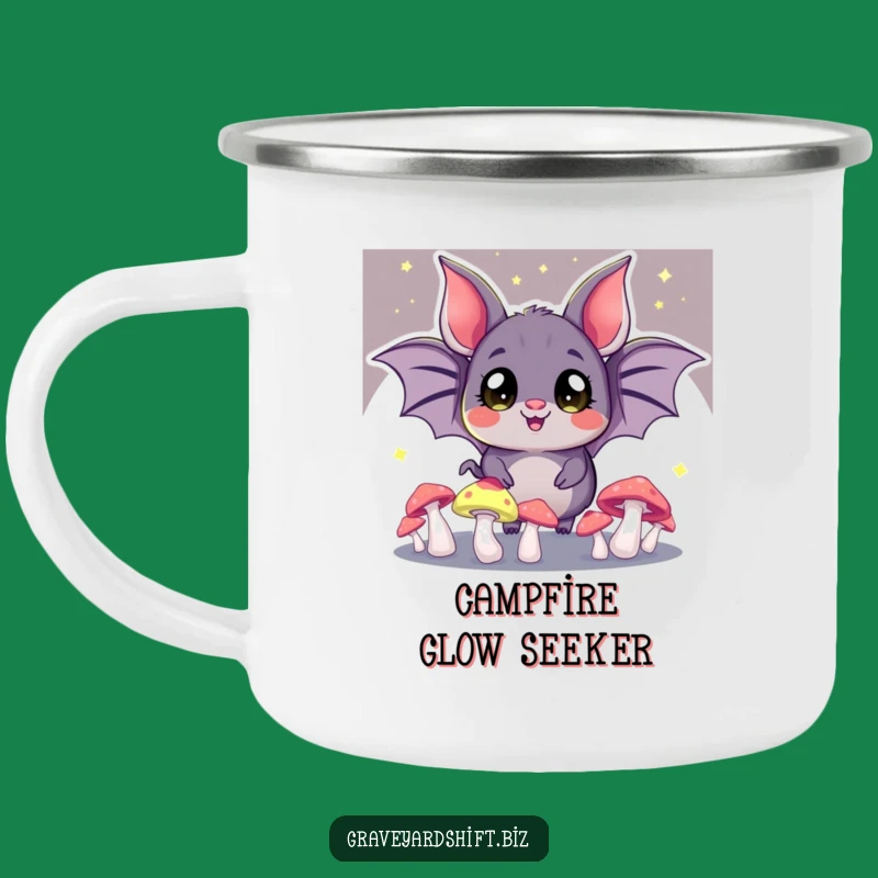 Funny Bat Juggling Camping Mug - Rustic Night Forest Humor Cup Gift