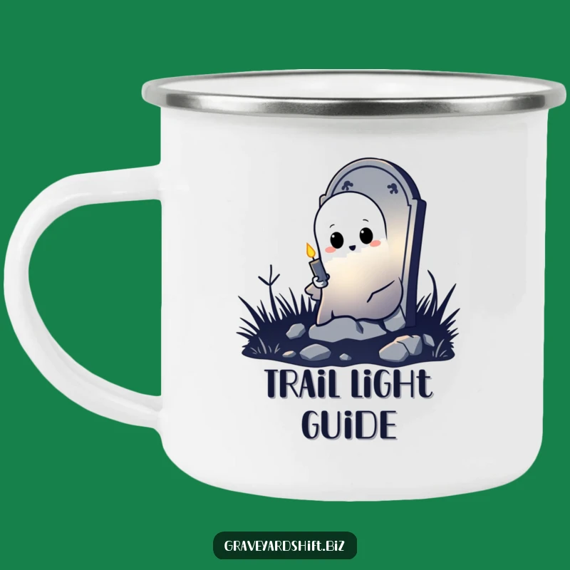 Funny Shy Ghost Camping Mug - Rustic Spooky Humor Cup Gift