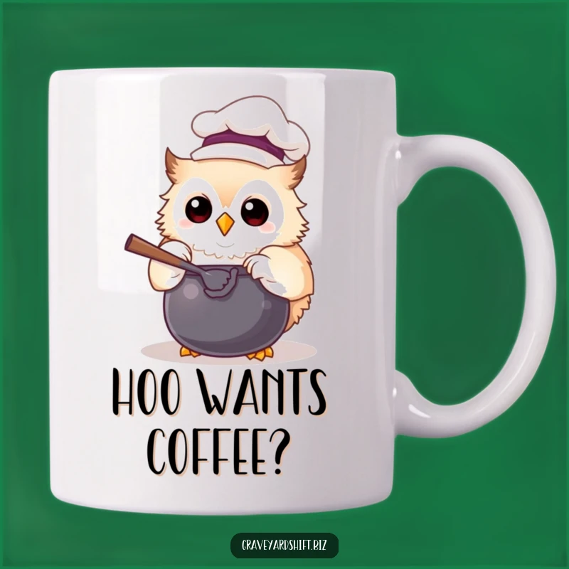 Funny Chef Owl Mug - Whimsical Woodland Kitchen Humor Gift