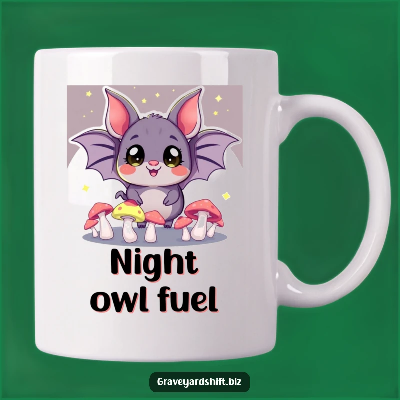 Funny Juggling Bat Mug - Enchanted Night Forest Humor Gift