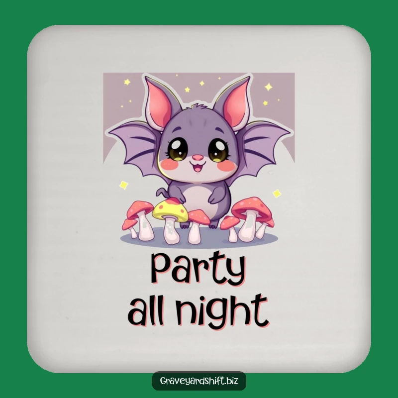 Funny Juggling Bat Coaster Set - Magical Night Forest Protection Gift