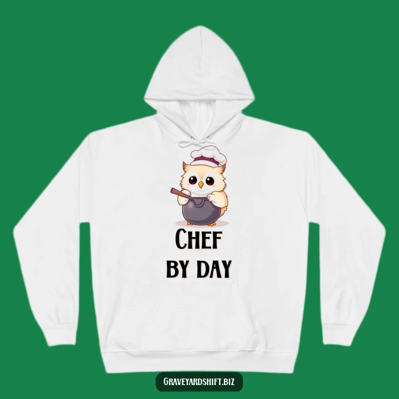 Funny Owl Chef Hoodie - Cozy Woodland Kitchen Humor Sweatshirt Gift