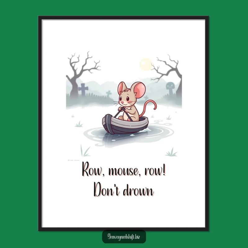 Free Printable Mouse Boat Wall Art - Funny Adventurous Downloadable Decor