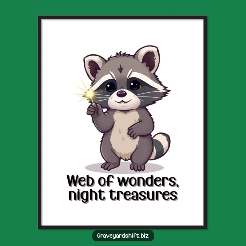 Free Printable Funny Raccoon Art - Curious Night Downloadable Decor!