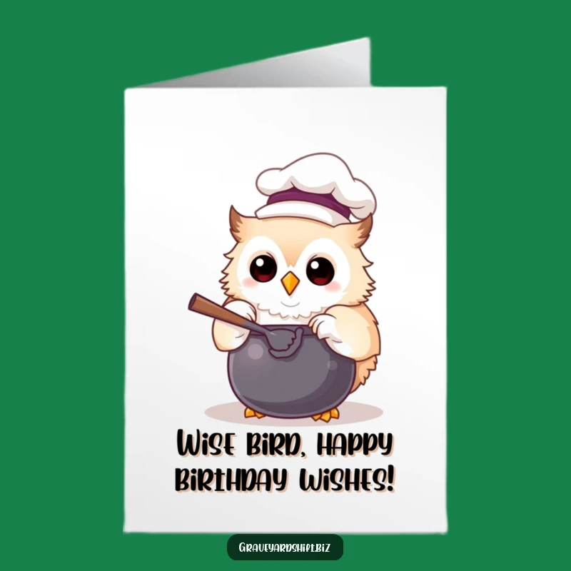 Free Printable Funny Owl Chef Birthday Card - Adorable Downloadable Joy Jar!