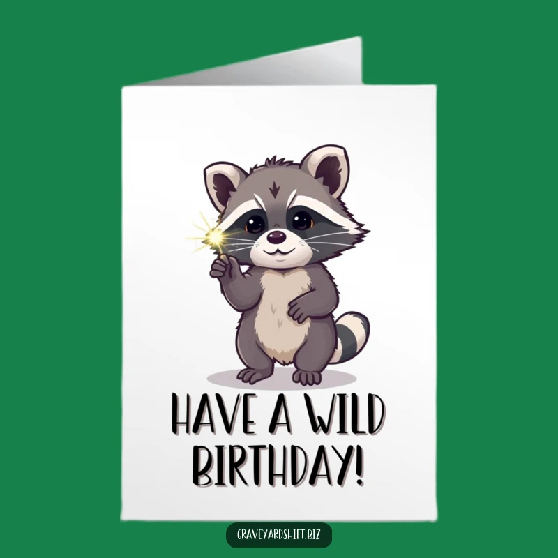 Free Printable Funny Raccoon Birthday Card - Curious Downloadable Wishes!