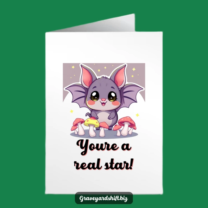 Free Printable Funny Bat Congrats Card - Juggling Success Downloadable Celebration!