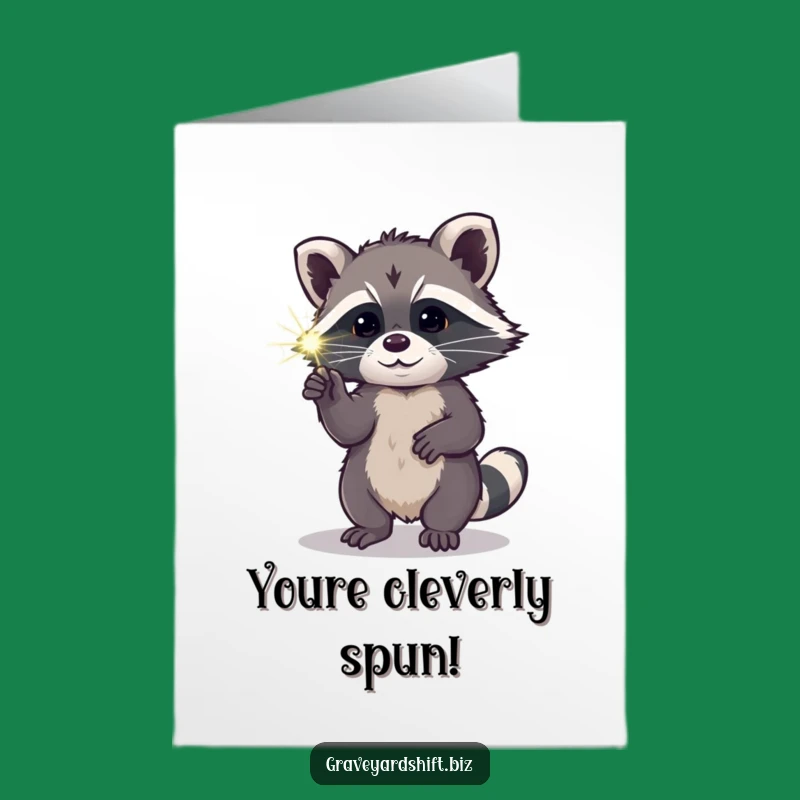 Free Printable Funny Raccoon Congrats Card - Clever Discovery Downloadable!