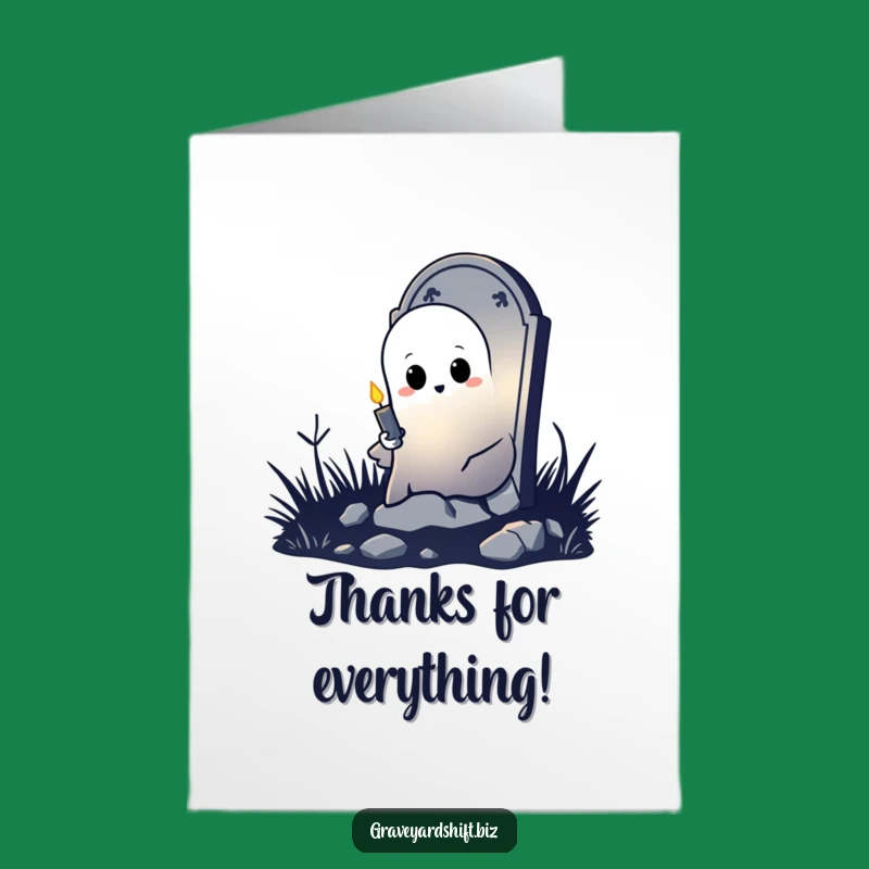 Free Printable Funny Ghost Thank You Card - Flickering Gratitude Downloadable!
