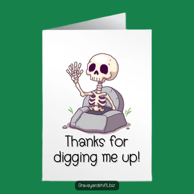 Free Printable Giggling Skeleton Thank You Card - Funny Downloadable