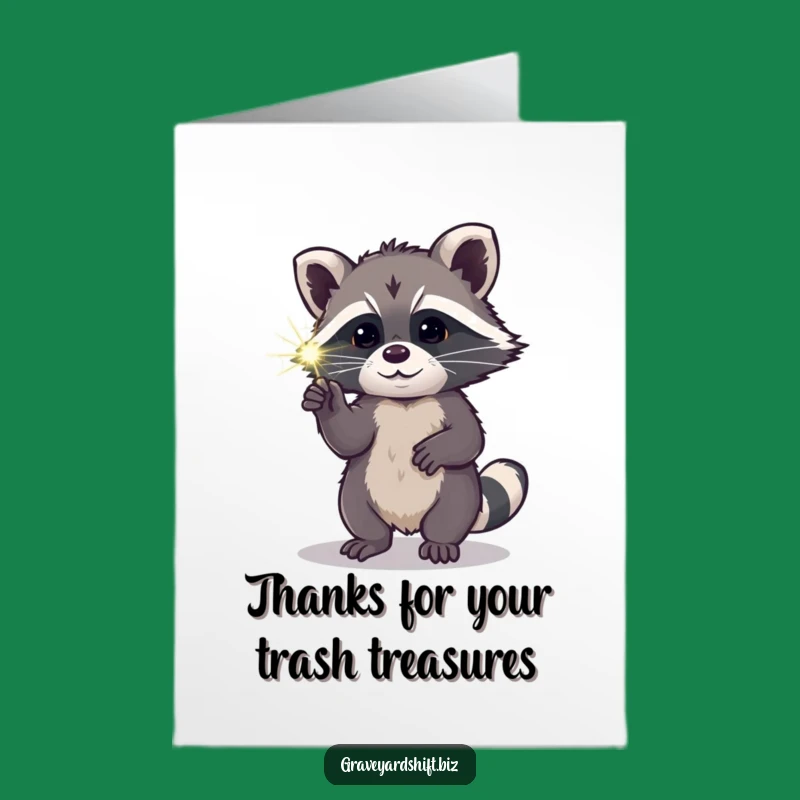 Free Printable Funny Raccoon Thank You Card - Web of Gratitude Downloadable!