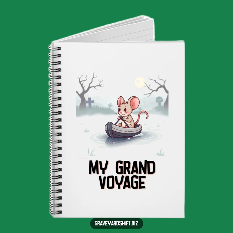 Funny Determined Mouse Notebook - Graveyard Lake Journal Humor Gift