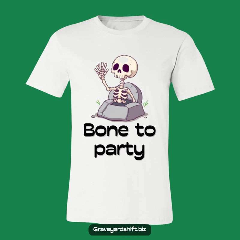 Funny Giggling Skeleton Hand T-Shirt - Hilarious Grave Halloween Apparel Gift