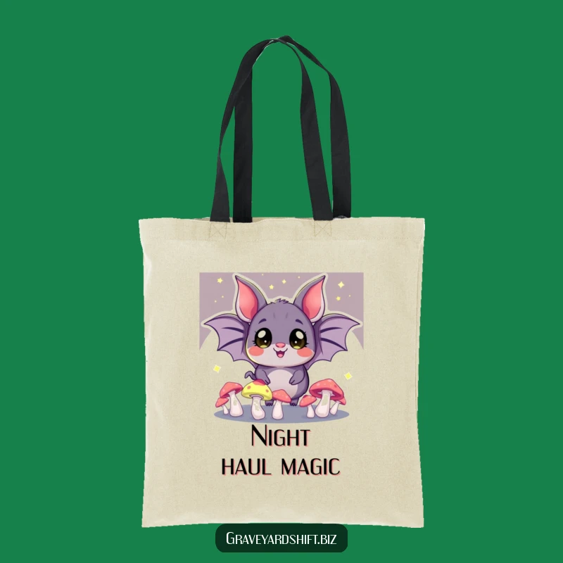 Funny Juggling Bat Tote Bag - Magical Night Forest Accessory Gift
