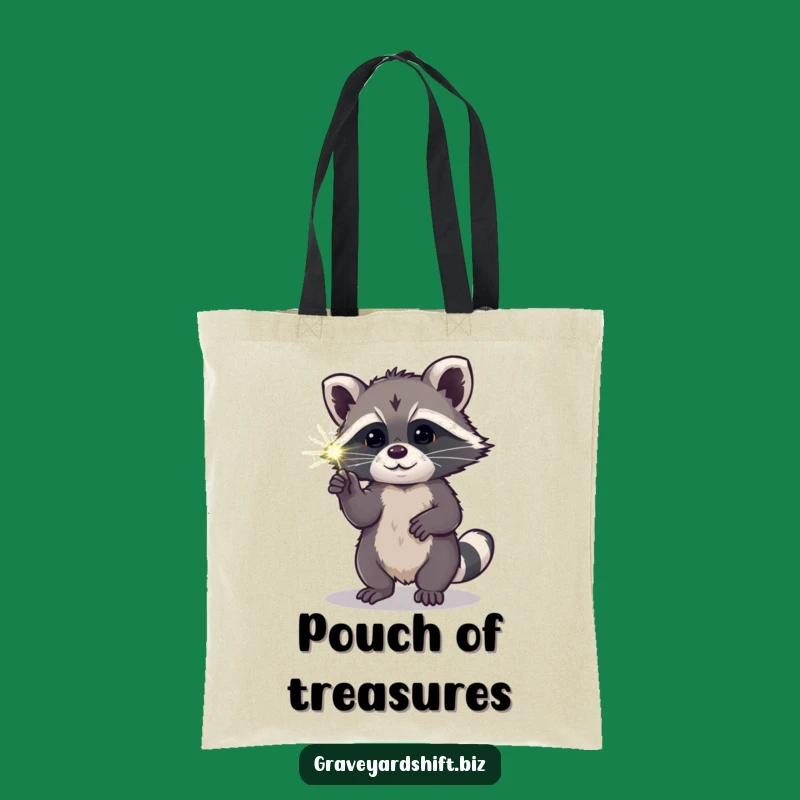 Funny Raccoon Spiderweb Tote Bag - Curious Critter Accessory Gift